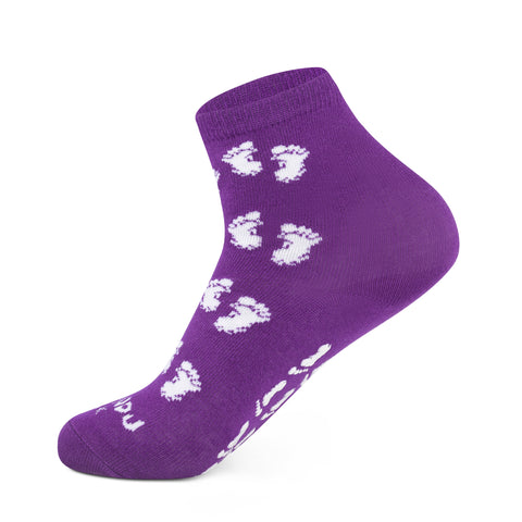 Yeti Footprint Youth Socks Purple